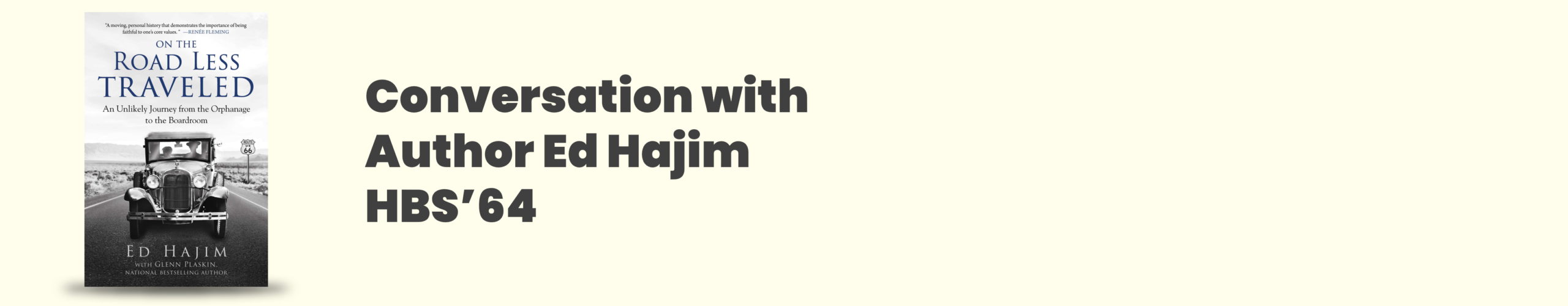 Conversation with Author Ed Hajim HBS’64